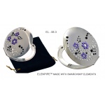 Lusterko EL-06.3 "Flowers I Violet" + Pilnik EL-006.3 "Flower Jet Violet" ze Swarovski® crystals 13 cm