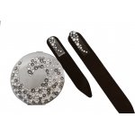 Lusterko EL-07 "Corals I Grey" + Pilnik EL-5102 "Corals Grey" ze Swarovski® crystals 13 cm