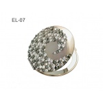 Lusterko EL-07 "Corals I Grey" + Pilnik EL-5102 "Corals Grey" ze Swarovski® crystals 13 cm