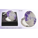 Zestaw Lusterko EL-08.4 + Pilnik 13 cm EL-5108 "Corals Violet" ze Swarovski® crystals 