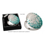 Lusterko EL-10.6 "Corals IV Azure" + Pilnik EL-5116 "Corals Azure" ze Swarovski® crystals 13 cm