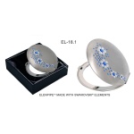 Lusterko EL-18.1 "Flowers III Blue" + Pilnik EL-5031 "Two Flowers Blue" ze Swarovski® crystals 13 cm