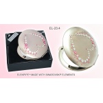 Lusterko EL-23.4 "Pink Heart" + Pilnik EL-5080 "Heart Pink" ze Swarovski® crystals 13 cm