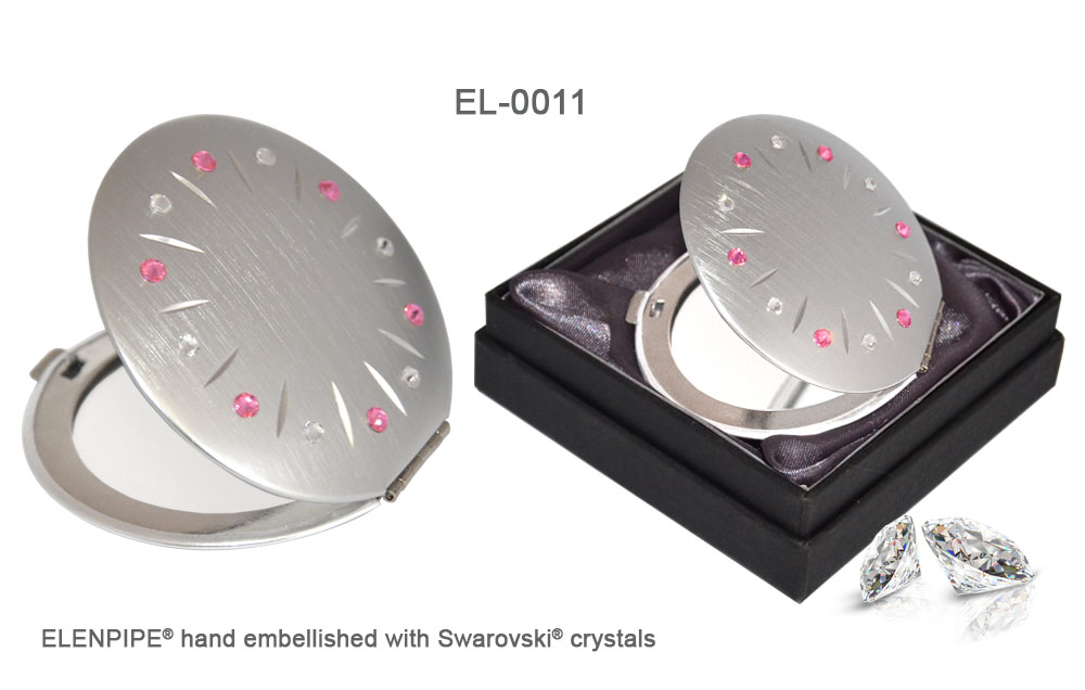 Lusterko kosmetyczne EL-0011 "Pink" ze Swarovski® crystals