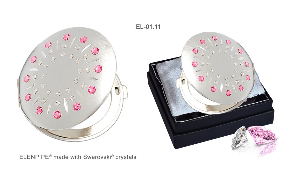 Lusterko kosmetyczne EL-01.11 "Pink Sun" ze Swarovski® crystals