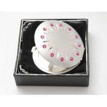 Lusterko kosmetyczne EL-01.12 "Pink Sun Fuchsia" ze Swarovski ręcznie wyklejane