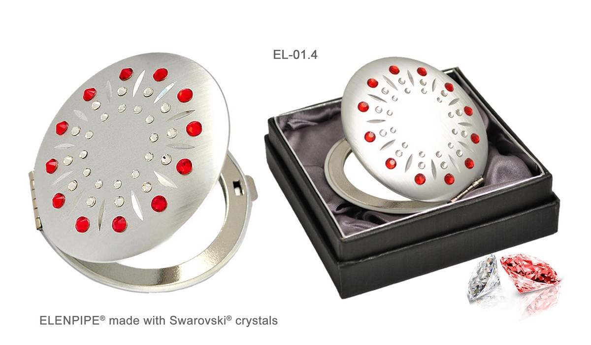 Lusterko kosmetyczne EL-01.4 "Red Sun" ze Swarovski® crystals