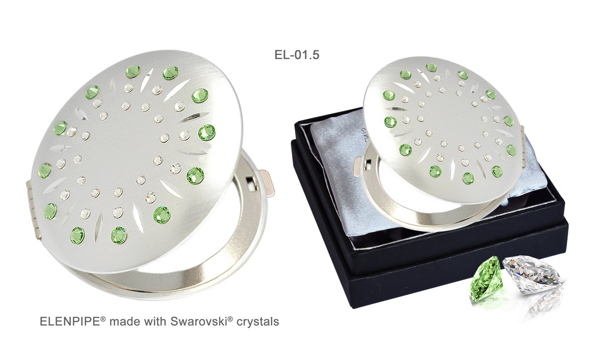 Lusterko kosmetyczne EL-01.5 "Green Sun" ze Swarovski® crystals