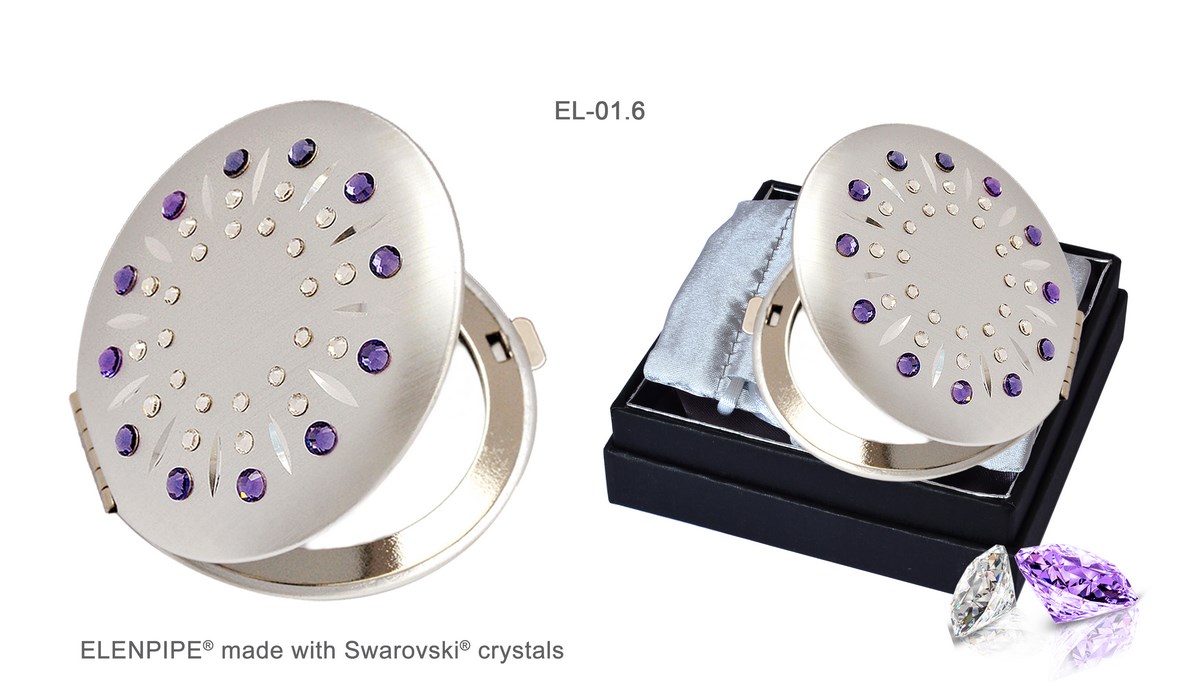 Lusterko kosmetyczne EL-01.6 "Violet Sun" ze Swarovski® crystals