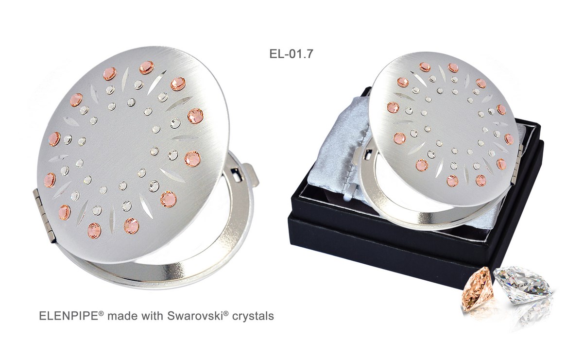Lusterko kosmetyczne EL-01.7 "Peach Sun" ze Swarovski® crystals