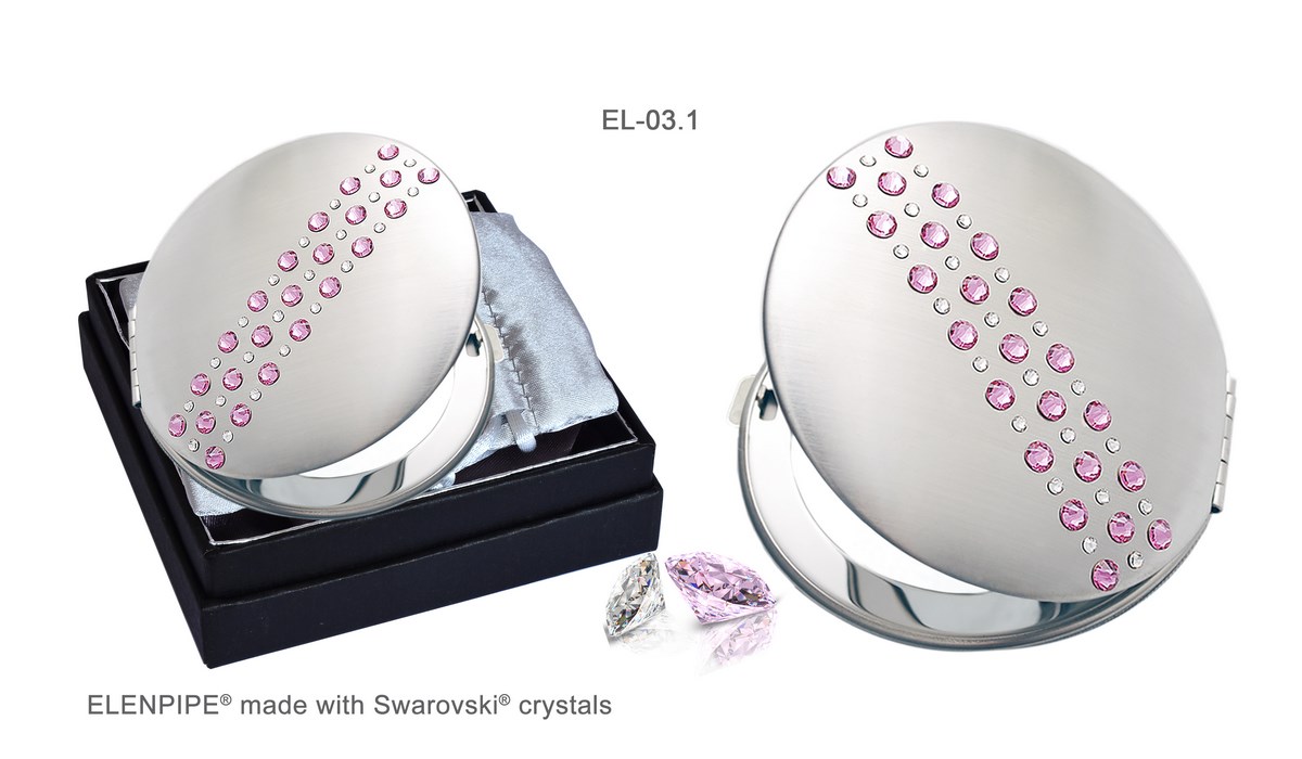 Lusterko kosmetyczne EL-03.1 "Via Lactea I Rose" ze Swarovski® crystals