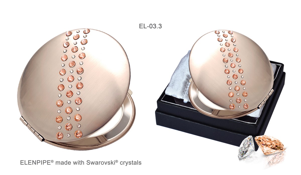 Lusterko kosmetyczne EL-03.3 "Via Lactea I Peach" ze Swarovski® crystals