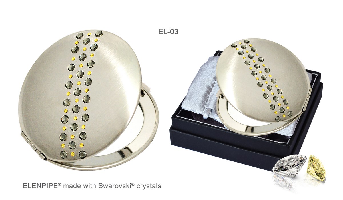 Lusterko kosmetyczne EL-03 "Via Lactea I Grey" ze Swarovski® crystals