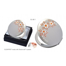 Lusterko kosmetyczne EL-05.1 "Flowers V Orange" ze Swarovski® crystals