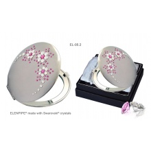 Lusterko kosmetyczne EL-05.2 "Flowers V Rose" ze Swarovski® crystals