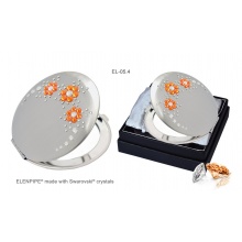 Lusterko kosmetyczne EL-05.4 "Flowers V Orange" ze Swarovski® crystals