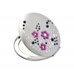 Lusterko kosmetyczne EL-06.1 "Flowers I Fuchsia" ze Swarovski® crystals