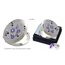 Lusterko kosmetyczne EL-06.3 "Flowers I Violet" ze Swarovski® crystals