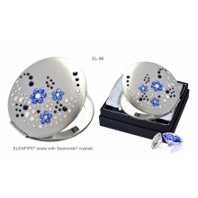 Lusterko kosmetyczne EL-06 "Flowers I Blue" ze Swarovski® crystals