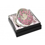 Lusterko kosmetyczne EL-07.3 "Corals I Pink+Grey" ze Swarovski® crystals