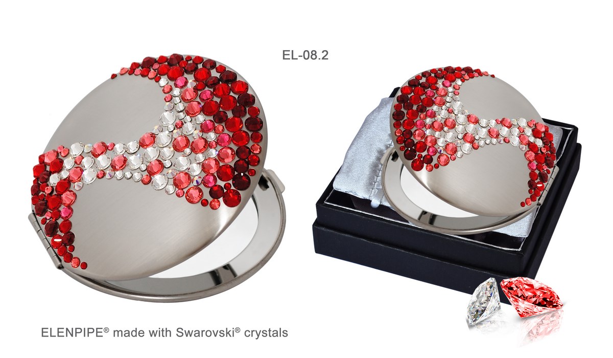 Lusterko kosmetyczne EL-08.2 "Corals II Red" ze Swarovski® crystals
