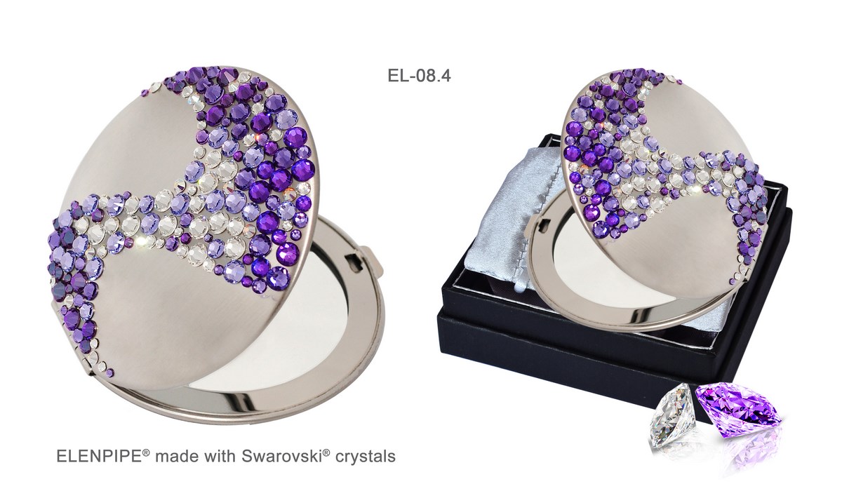 Lusterko kosmetyczne EL-08.4 "Corals II Violet" ze Swarovski® crystals