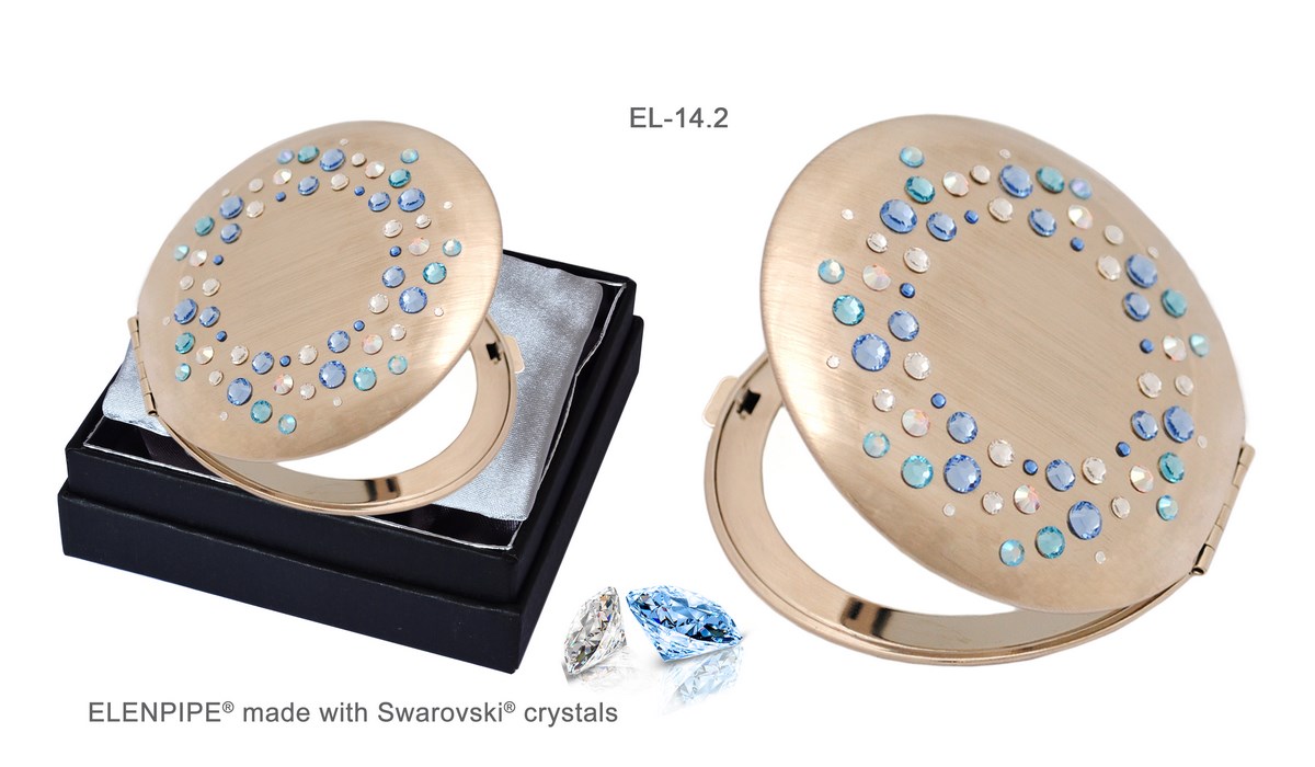 Lusterko kosmetyczne EL-14.2 "Corals VIII Light Blue" ze Swarovski® crystals