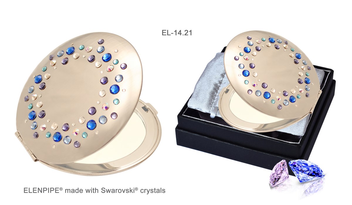 Lusterko kosmetyczne EL-14.21 "Corals VIII Blue" ze Swarovski® crystals