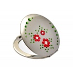 Lusterko kosmetyczne EL-15.1 "Flowers II Red" ze Swarovski® crystals