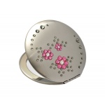Lusterko kosmetyczne EL-15.2 "Flowers II Pink+Grey" ze Swarovski® crystals