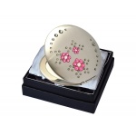 Lusterko kosmetyczne EL-15.2 "Flowers II Pink+Grey" ze Swarovski® crystals