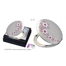 Lusterko kosmetyczne EL-18 "Flowers III Pink" ze Swarovski® crystals