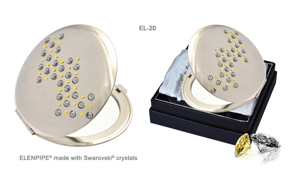 Lusterko kosmetyczne EL-20 "Via Lactea III Yellow+Grey" ze Swarovski® crystals