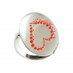 Lusterko kosmetyczne EL-23.1 "Red Heart" ze Swarovski® crystals