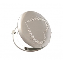 OUTLET Lusterko kosmetyczne EL-23.3 "White Heart" ze Swarovski® crystals