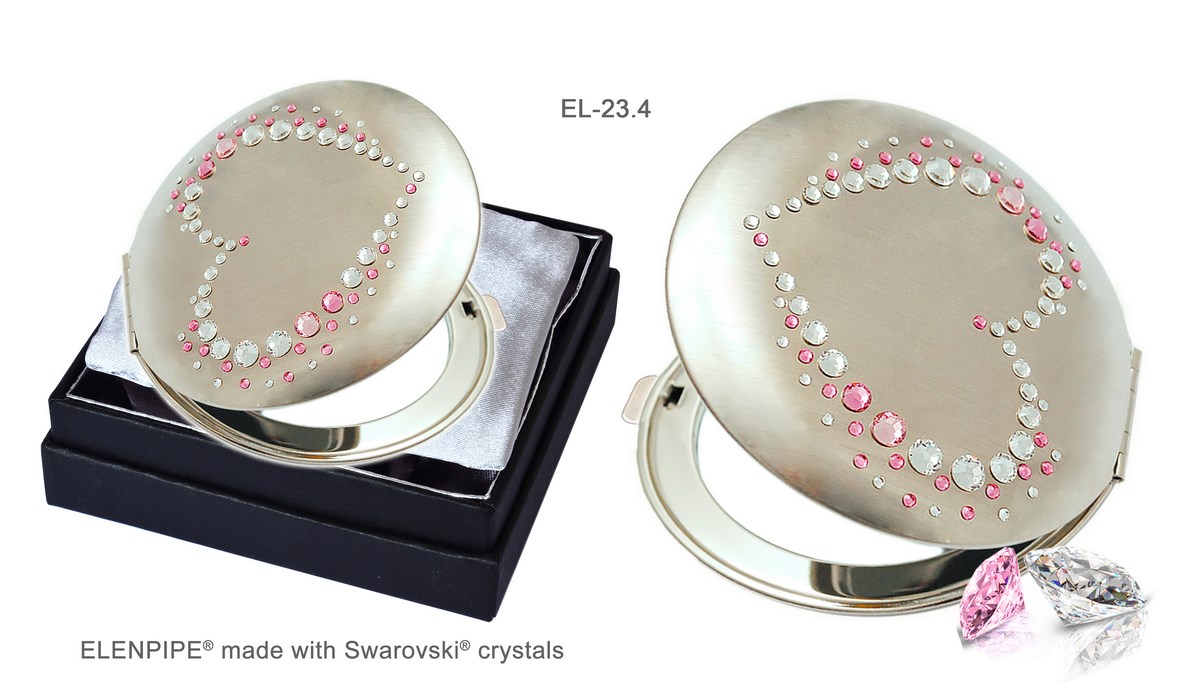 Lusterko kosmetyczne EL-23.4 "Rose Heart" ze Swarovski® crystals