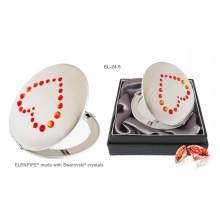 Lusterko kosmetyczne EL-24.5 "Red Heart" ze Swarovski® crystals