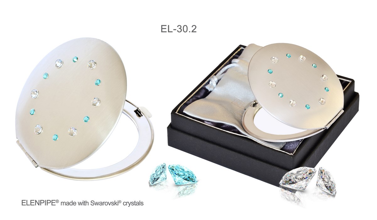 Lusterko kosmetyczne EL-30.2 "Ring Turquoise" ze Swarovski® crystals