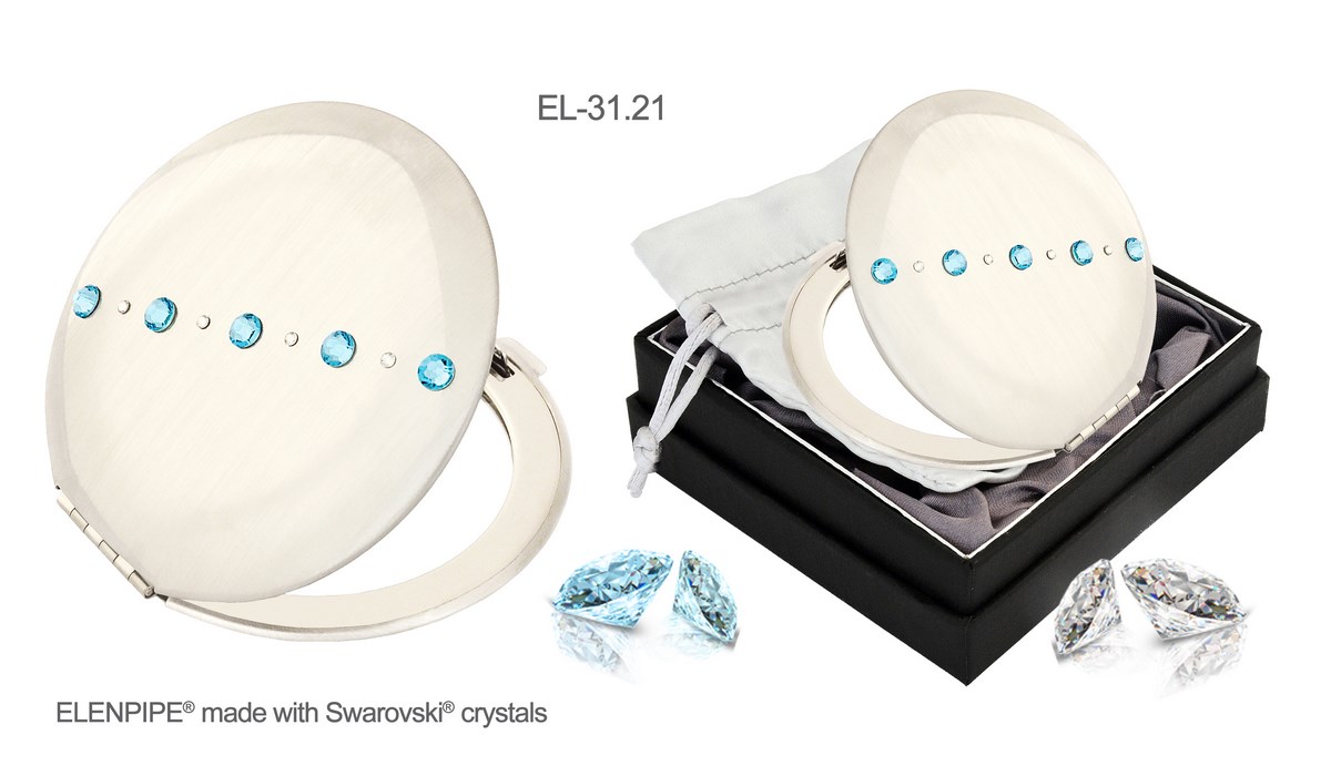 Lusterko kosmetyczne EL-31.21 "Line Aquamarine" ze Swarovski® crystals