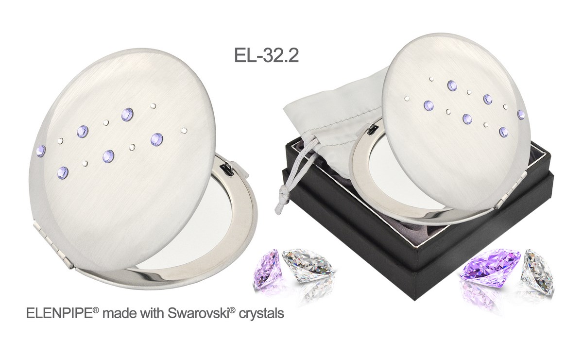 Lusterko kosmetyczne EL-32.2 "Duo Line Violet" ze Swarovski® crystals