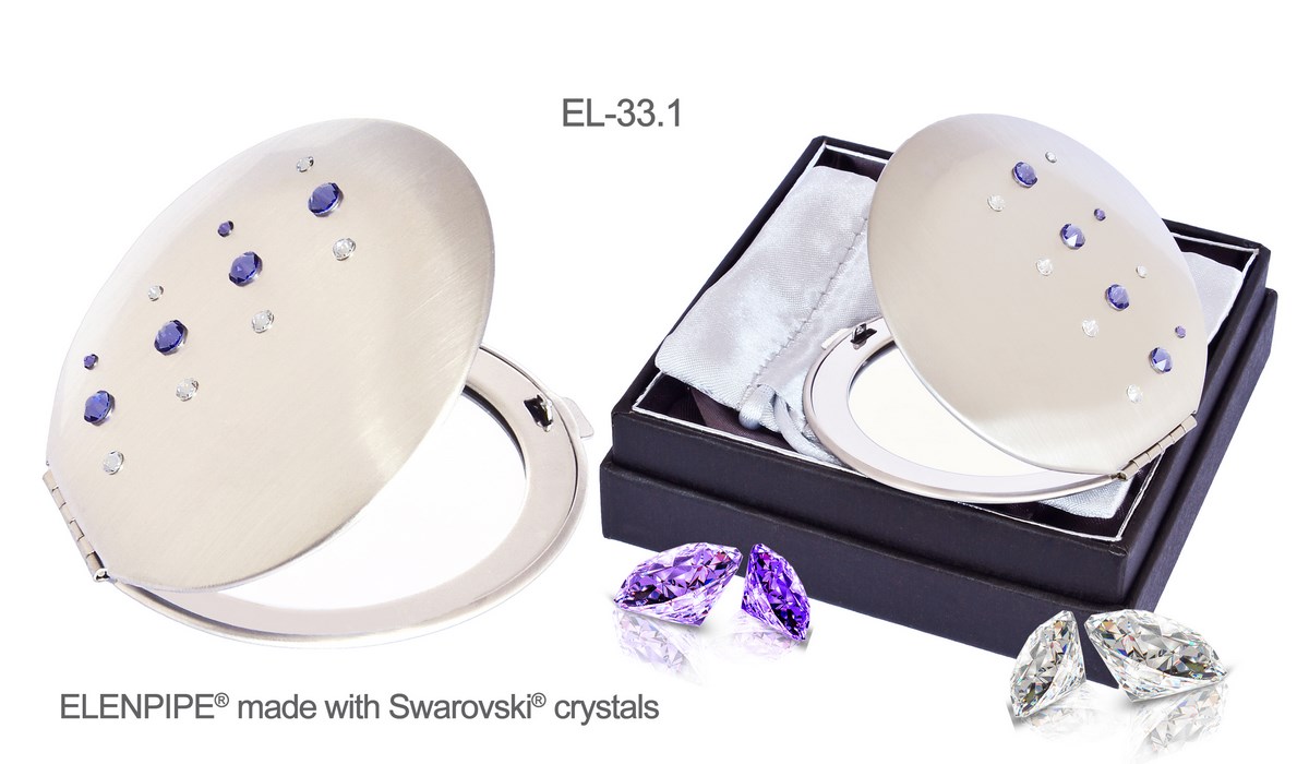 Lusterko kosmetyczne EL-33.1 "Three Line Violet" ze Swarovski® crystals