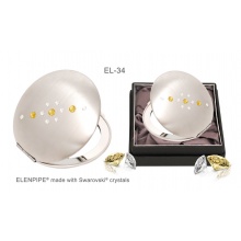 Lusterko kosmetyczne EL-34 "Floral I Yellow" ze Swarovski® crystals