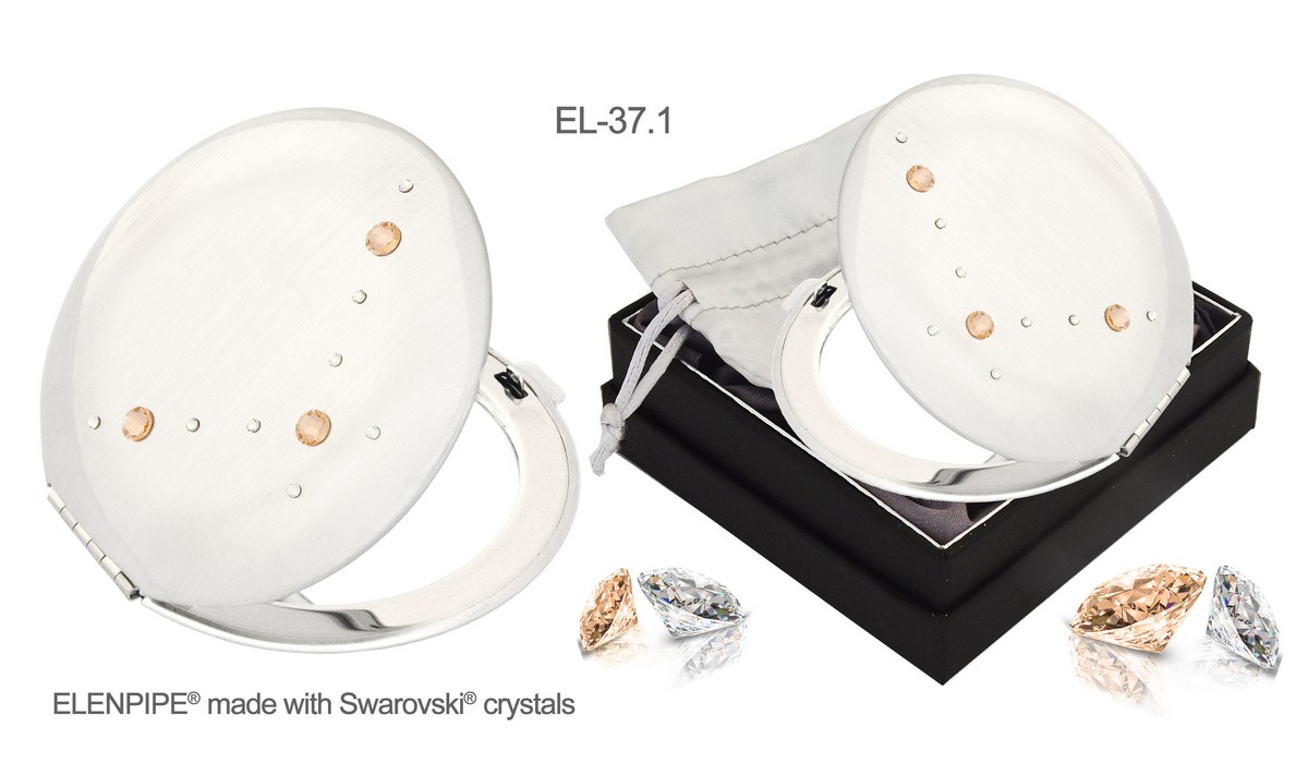 Lusterko kosmetyczne EL-37.1 "Angle Peach" ze Swarovski® crystals