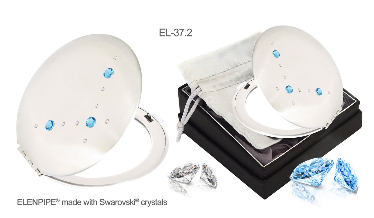 Lusterko kosmetyczne EL-37.2 "Angle Blue" ze Swarovski® crystals