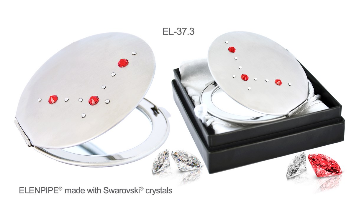 Lusterko kosmetyczne EL-37.3 "Angle Red" ze Swarovski® crystals
