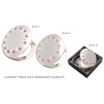 Komplet lusterko EL-01.1 "Pink Sun" + Pilnik EL-5011 "Line Pink" ze Swarovski® crystals 13 cm