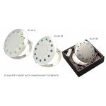 Komplet lusterko EL-01.51 Green Sun+pilnik EL-5095.1 Lactea 13cm zielony Swarovski® crystals 