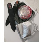 Lusterko kosmetyczne ZESTAW EL-10.2 "Corals Indian" ze Swarovski® crystals + pilnik