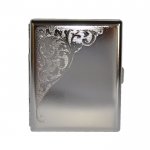 Papierośnica 6-0134 Gentelo metal, 80 mm, srebrny/grawer 10 х 8 cm