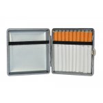 Papierośnica 5-9051(5-9052) Ophone PVC/metal, 80 mm, kroko-czarny mat 10 x 9.5 cm